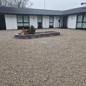 Gravel Driveway With Limestone Path in Leixlip